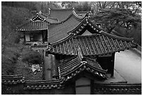 Okyeon pavilion. Hahoe Folk Village, South Korea ( black and white)