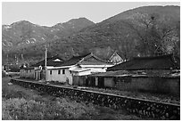 Yongjang-ri village. Gyeongju, South Korea ( black and white)