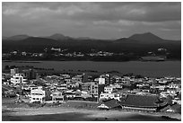 Seongsang-ri village. Jeju Island, South Korea ( black and white)