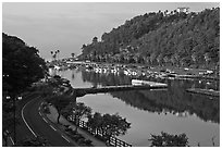 Harbor, Seogwipo-si. Jeju Island, South Korea ( black and white)