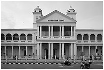 Mahkamah Tinggi colonial-style supreme court. George Town, Penang, Malaysia ( black and white)