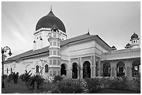 Masjid Kapitan Keling mosque. George Town, Penang, Malaysia (black and white)