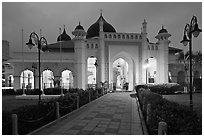 Masjid Kapitan Keling at twilight. George Town, Penang, Malaysia ( black and white)