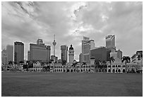 Kuala Lumpur Skyline from Merdeka Square. Kuala Lumpur, Malaysia ( black and white)