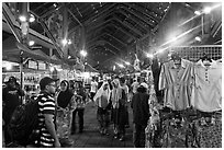 Night market, Little India. Kuala Lumpur, Malaysia (black and white)