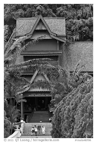 Sultanate Palace, St Paul Hill. Malacca City, Malaysia (black and white)