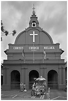 Christ Church. Malacca City, Malaysia ( black and white)