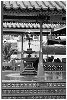 Ablution fountain, Masjid Kampung Hulu. Malacca City, Malaysia ( black and white)