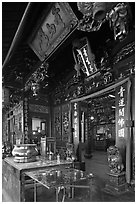 Cheng Hoon Teng traditional Chinese temple. Malacca City, Malaysia ( black and white)