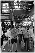 Shoppers, Bugis Street Market. Singapore ( black and white)