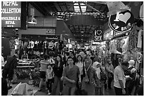 Bugis Flee market. Singapore ( black and white)