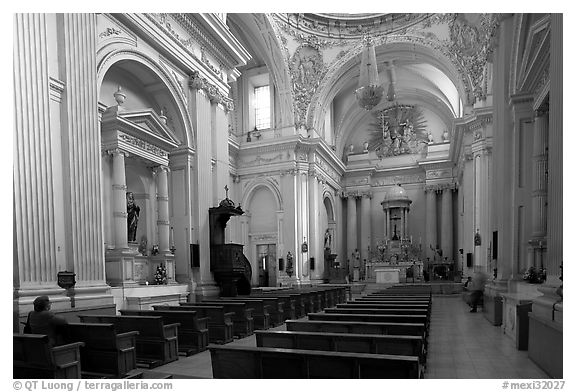 Interior of the Cathedral. Guadalajara, Jalisco, Mexico (black and white)