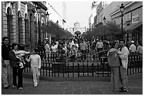 Plaza Tapatia with the Hospicio in the background. Guadalajara, Jalisco, Mexico ( black and white)