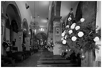 Nave of Church, Tlaquepaque. Jalisco, Mexico ( black and white)