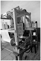 Traditional weaving machine, Tlaquepaque. Jalisco, Mexico ( black and white)