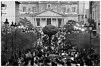 Crowds on Plaza Tapatia. Guadalajara, Jalisco, Mexico (black and white)