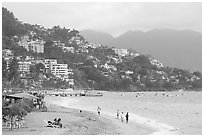 Playa Olas Altas, Puerto Vallarta, Jalisco. Jalisco, Mexico ( black and white)