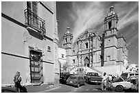 Santo Domingo Church, late morning. Zacatecas, Mexico ( black and white)