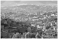 View of the town, morning. Zacatecas, Mexico ( black and white)