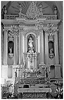 Main altar of Church Santo Domingo. Zacatecas, Mexico ( black and white)