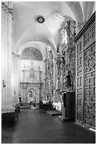 Side aisle of Church Santo Domingo. Zacatecas, Mexico ( black and white)