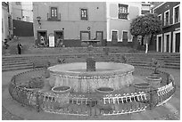 Fountain on Plazuela de los Angeles. Guanajuato, Mexico ( black and white)