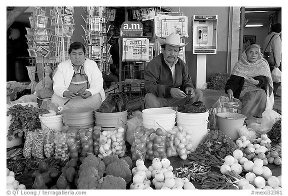 Fruit and vegetable vendors on the street. Guanajuato, Mexico