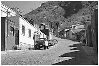 Suburban street. Guanajuato, Mexico ( black and white)