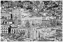 Basilic and University in the center of the town. Guanajuato, Mexico ( black and white)