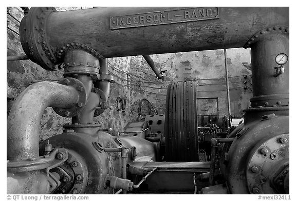 Industrial machinery, Valenciana mine. Guanajuato, Mexico