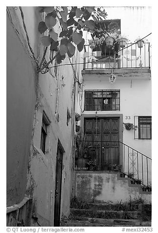 House. Guanajuato, Mexico (black and white)