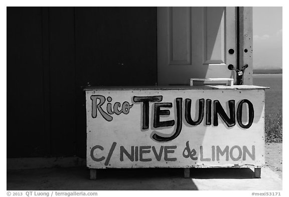 Sign at beachside food stand. Baja California, Mexico