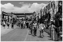Outdoor market, La Bufadora. Baja California, Mexico ( black and white)