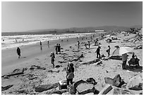 Pacific beach, Ensenada. Baja California, Mexico (black and white)