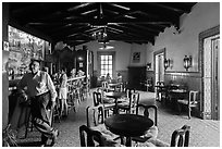 Bar and patrons, Riviera Del Pacifico, Ensenada. Baja California, Mexico ( black and white)