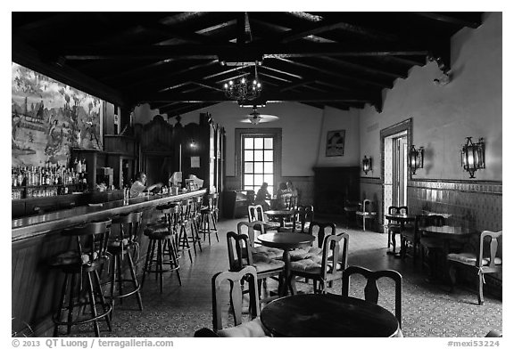 Bar Andaluz, Riviera Del Pacifico, Ensenada. Baja California, Mexico (black and white)
