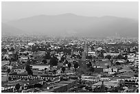 Ensenada seen from El Mirador. Baja California, Mexico ( black and white)
