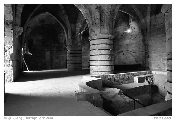 Medieval room of the Knights Hospitalliers quarters, Akko (Acre). Israel