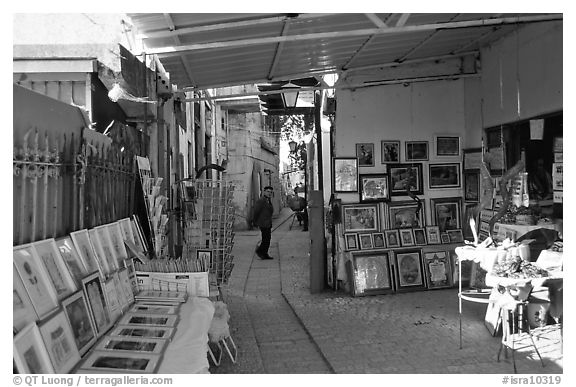 Paintings in Artist's shop, Artist Quarter, Safed (Zefad). Israel