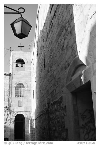 Church, Safed (Tzfat). Israel (black and white)