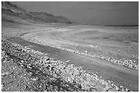 Shores of the Dead Sea. Israel ( black and white)