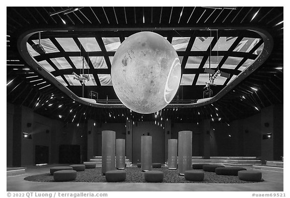 Exhibit 4: the Sky Is No Longer the Limit, USA Pavilion. Expo 2020, Dubai, United Arab Emirates (black and white)