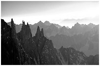 Aiguilles du Diable. Alps, France (black and white)