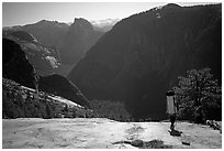There is still the descent.... El Capitan, Yosemite, California (black and white)