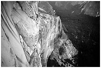 Tom McMillan and Valerio Folco on the last pitch. El Capitan, Yosemite, California (black and white)