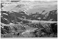 Tidewater glacier, West Arm. Glacier Bay National Park ( black and white)