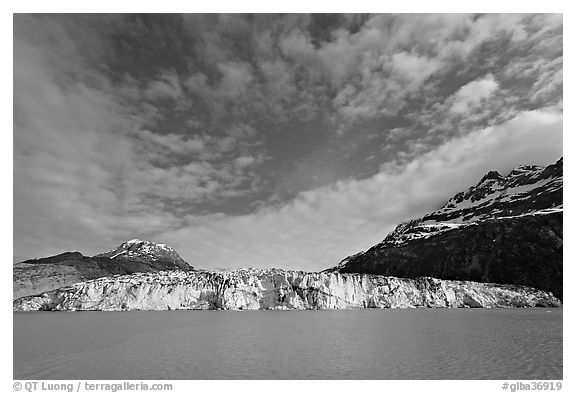 Wide face of Lamplugh glacier. Glacier Bay National Park, Alaska, USA.