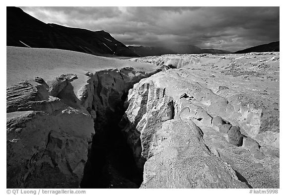 Deep gorge carved by the Lethe River, Valley of Ten Thousand Smokes. Katmai National Park, Alaska, USA.