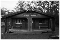 Brooks Lodge dinning hall. Katmai National Park ( black and white)