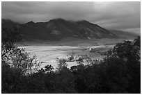 Valley of Ten Thousand Smokes from rim. Katmai National Park ( black and white)